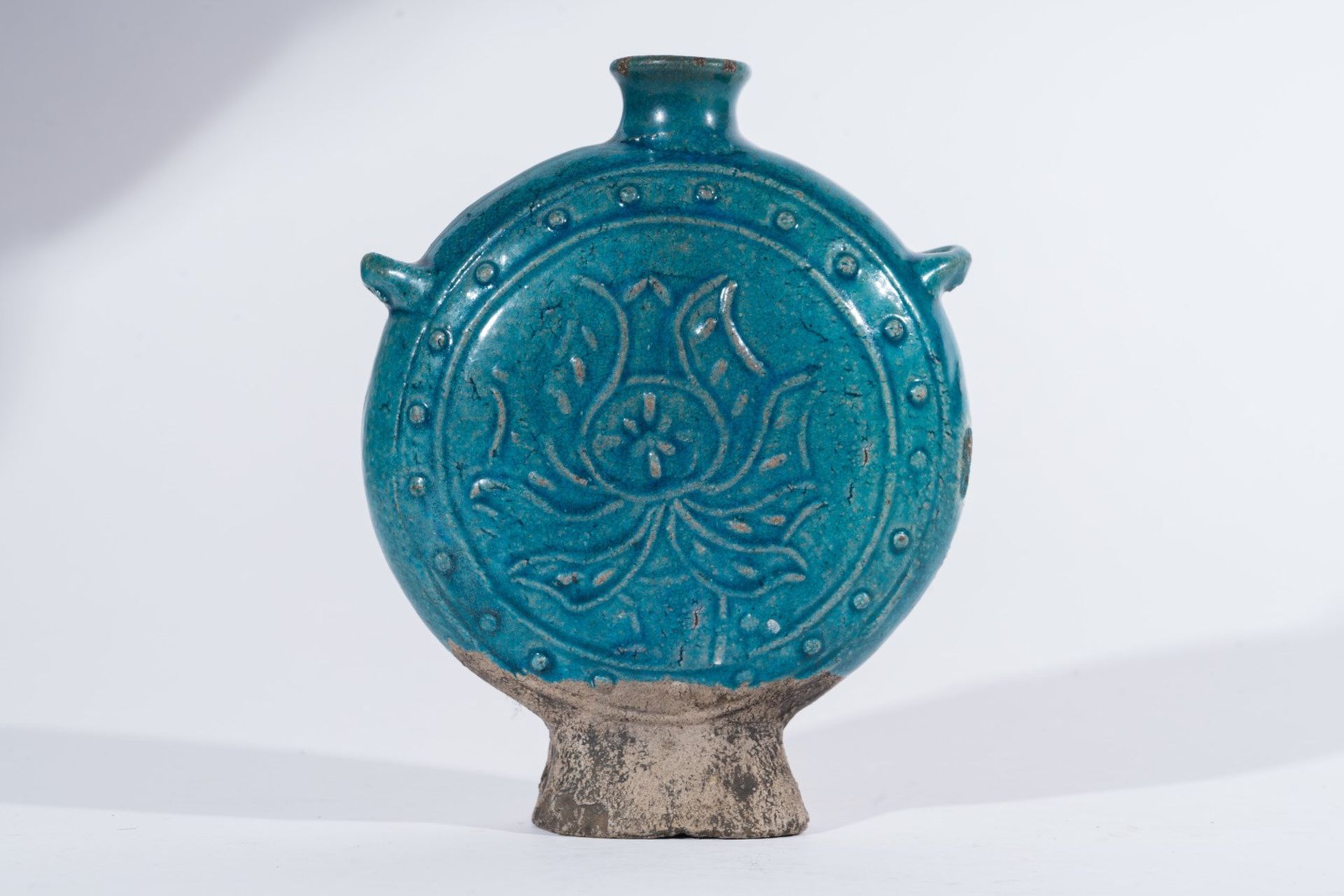 Arte Cinese A pottery fanhua flask China, Ming dynasty. - Image 4 of 5