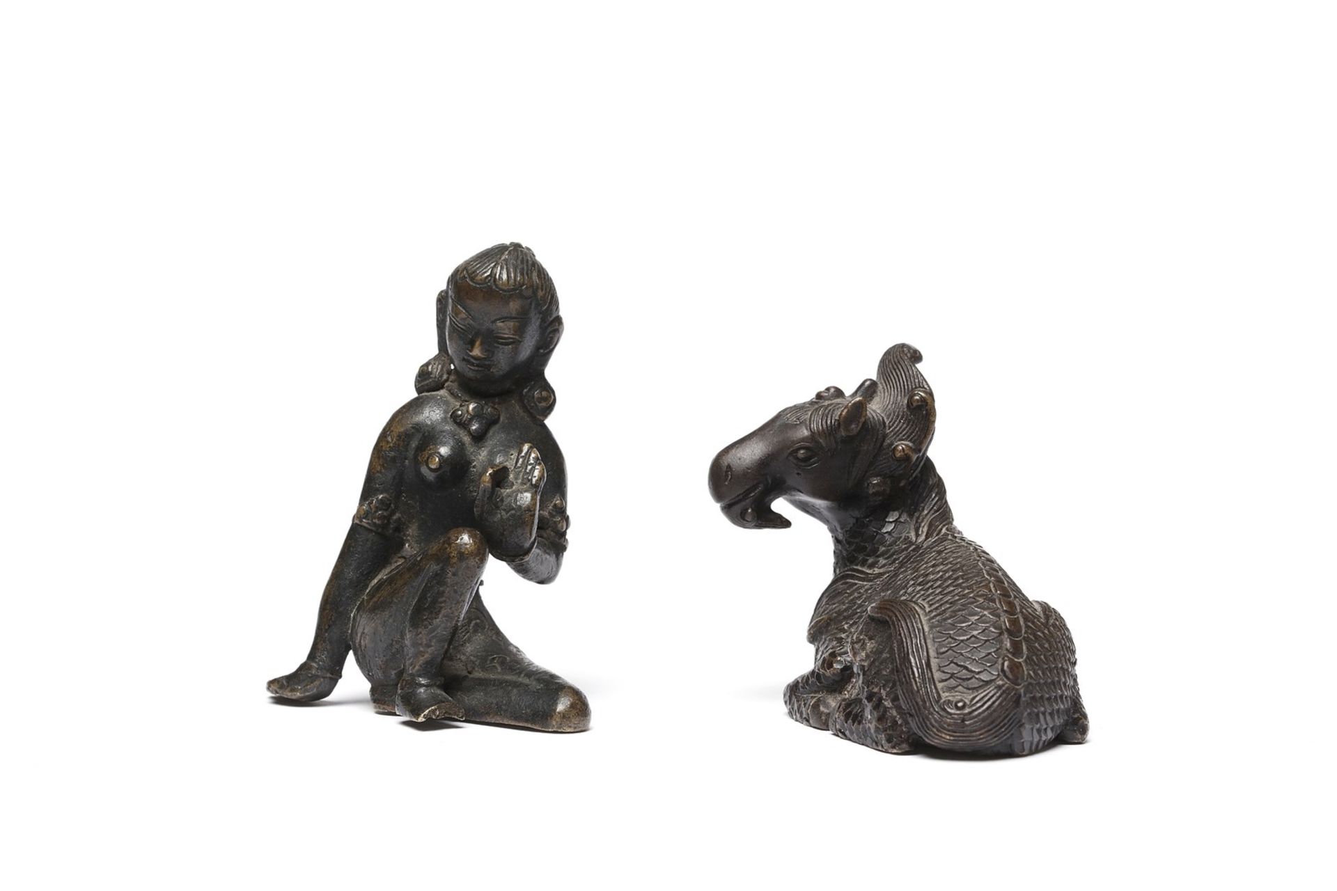 Arte Himalayana Two bronze figuresNepal/india, 20th century .