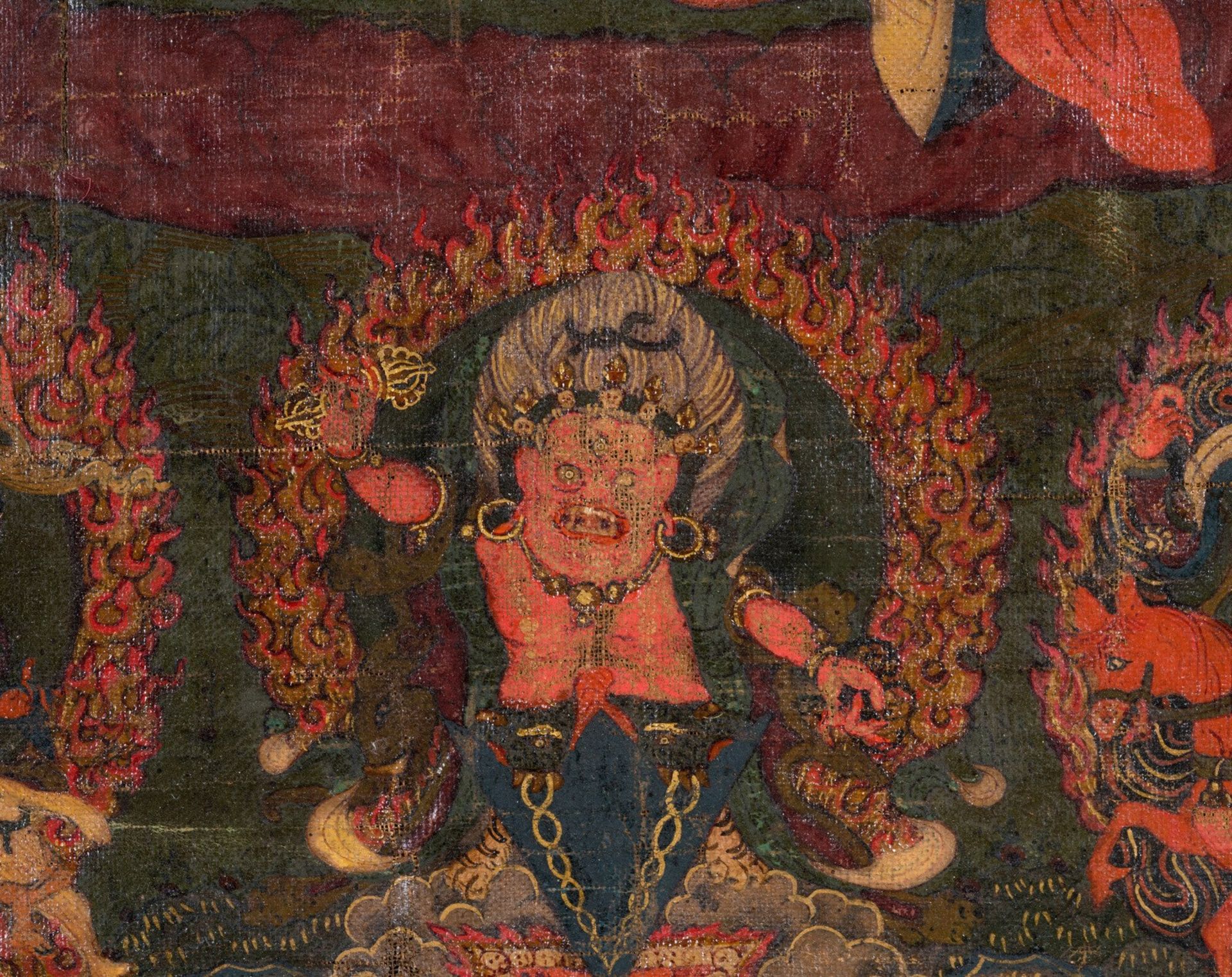 Arte Himalayana A thangka depicting PadmasambhavaBhutan, 18th-19th century. - Image 4 of 5