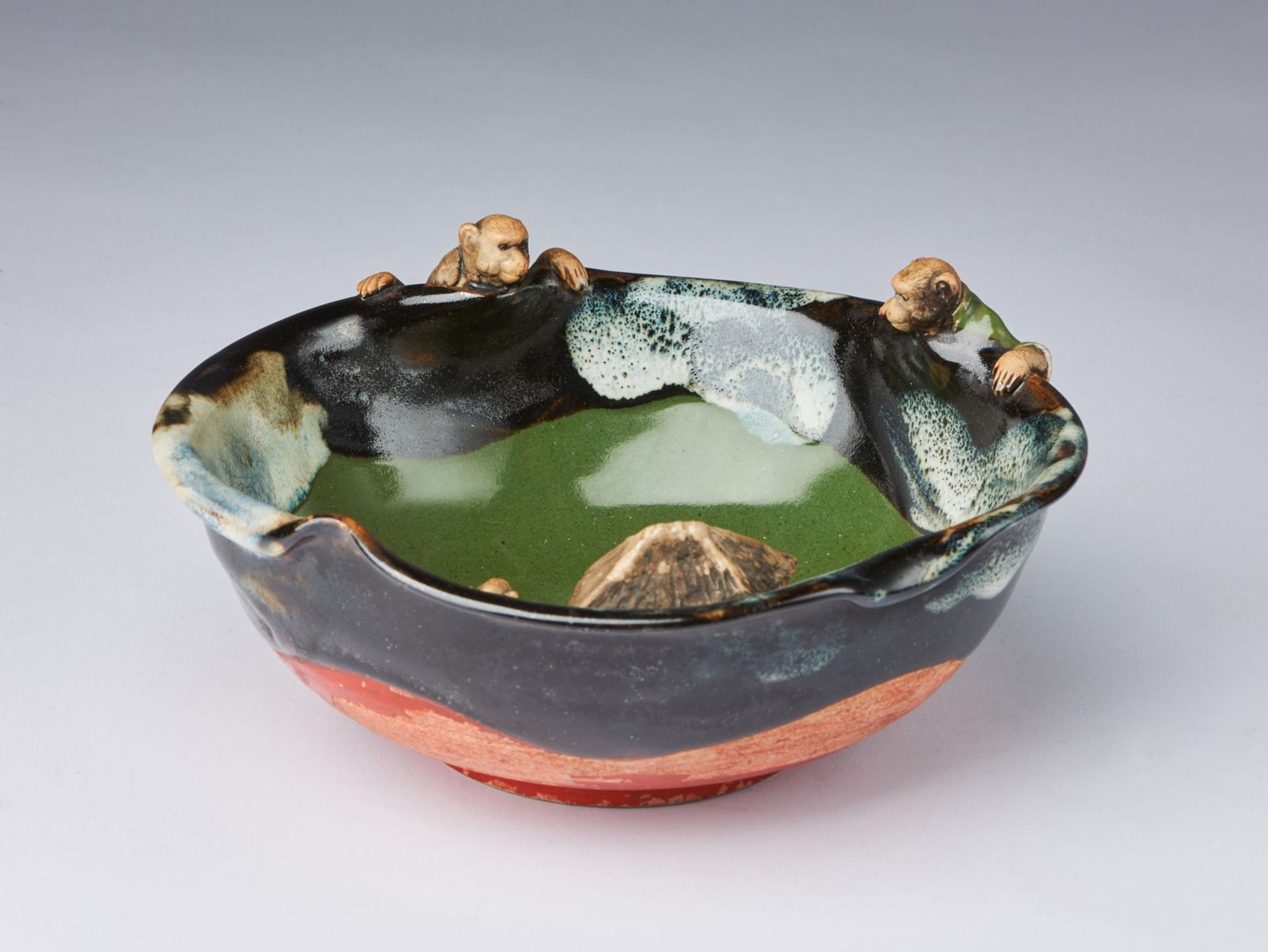 ARTE GIAPPONESE A glazed Sumida ware bowlJapan, taisho, 20th century. - Image 2 of 3