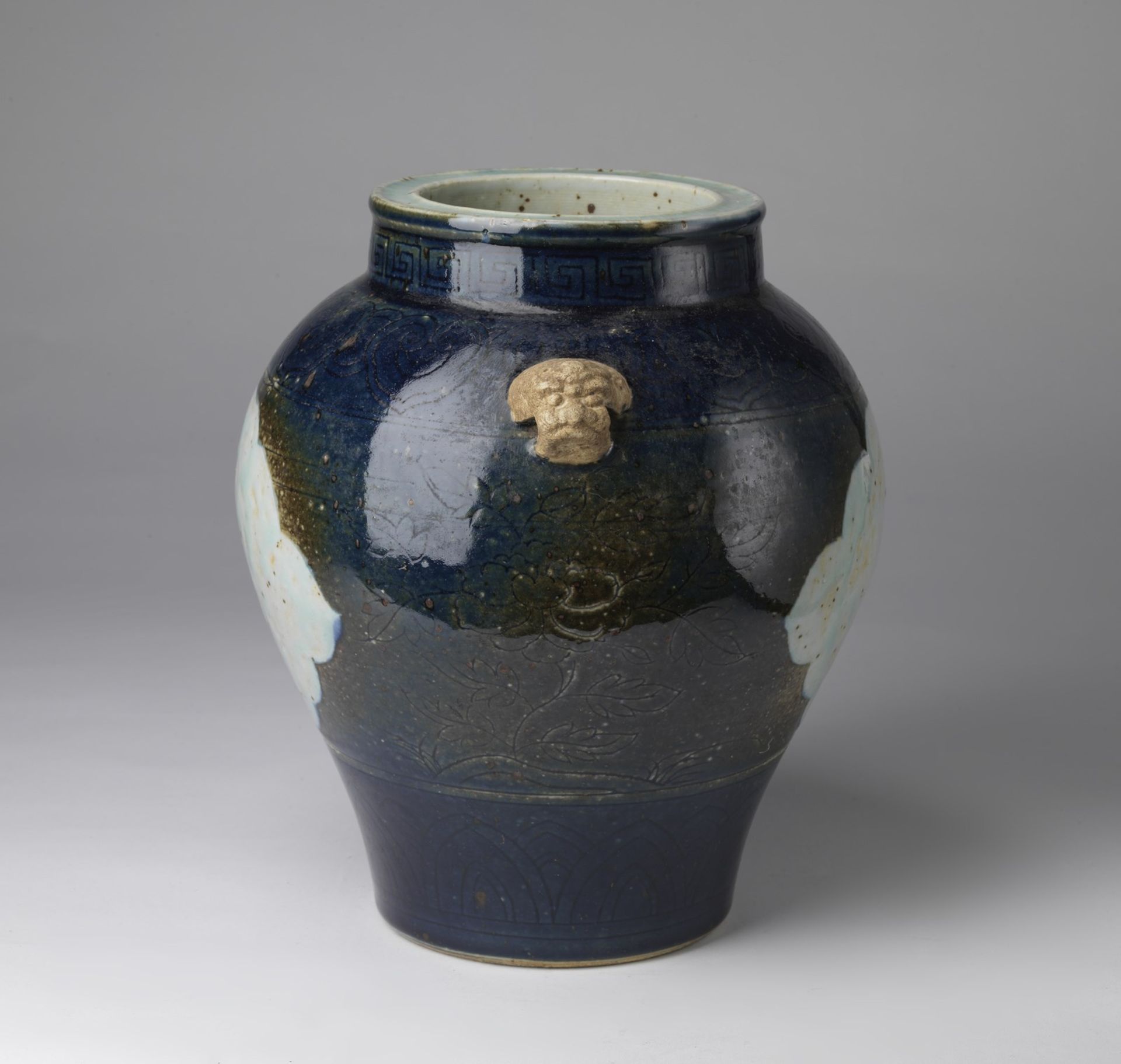 Arte Cinese Jar with lions head handlesChina, Qing dynasty, 18th century. - Image 3 of 4