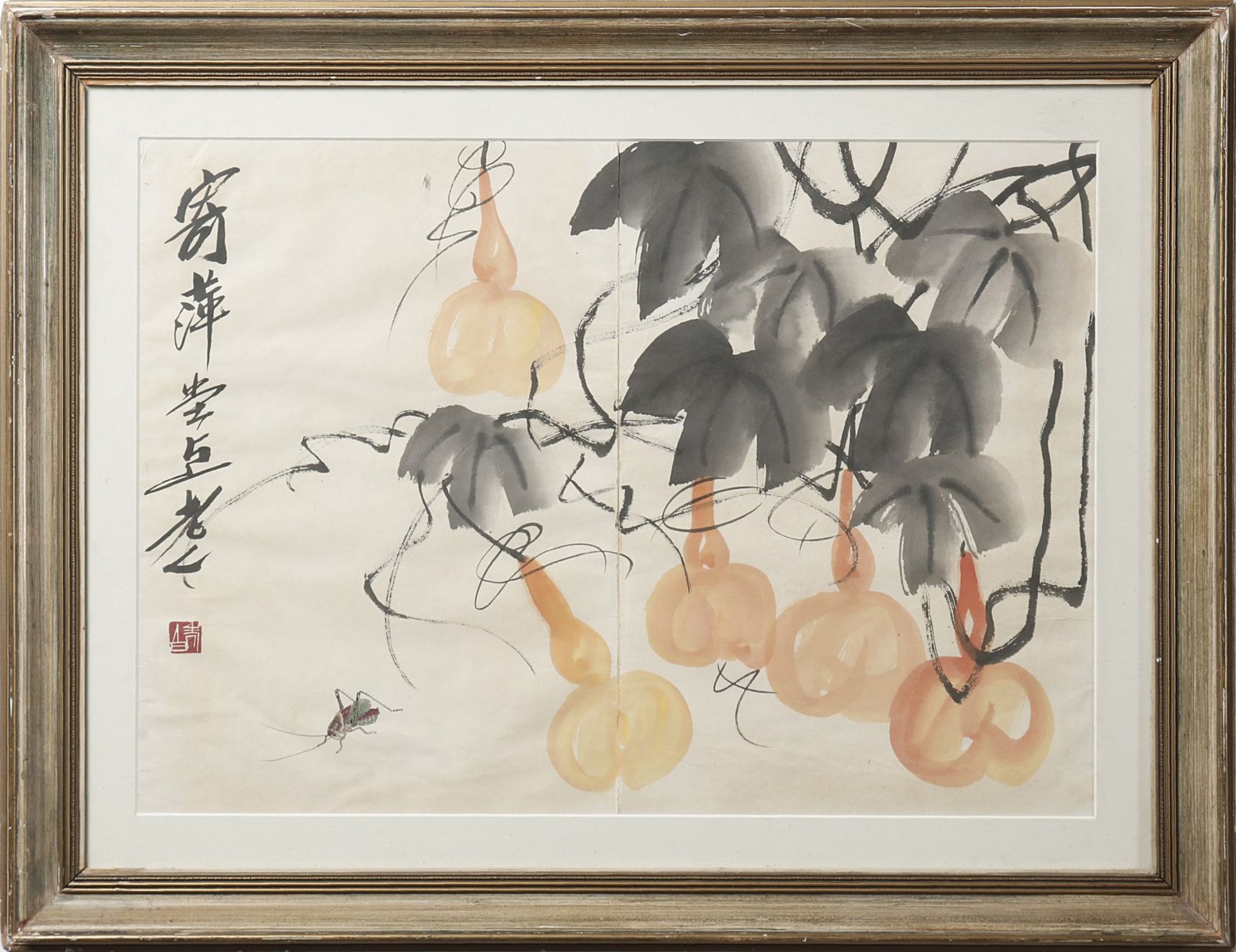 Arte Cinese A painting in the style of Qi Bai Shi China, 20th century Watercolour on paper .