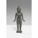 Arte Sud-Est Asiatico A bronze standing figure Cambodia, Khmer dynasty, 12th-13th century .