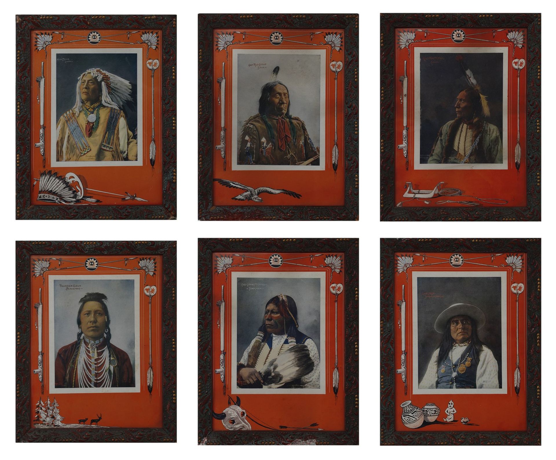 Wunderkammer Series of portraits of Indian chiefsUSA, 19th century.