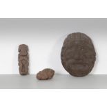 Arte delle Americhe Three PreColumbian stone carvings Central America .