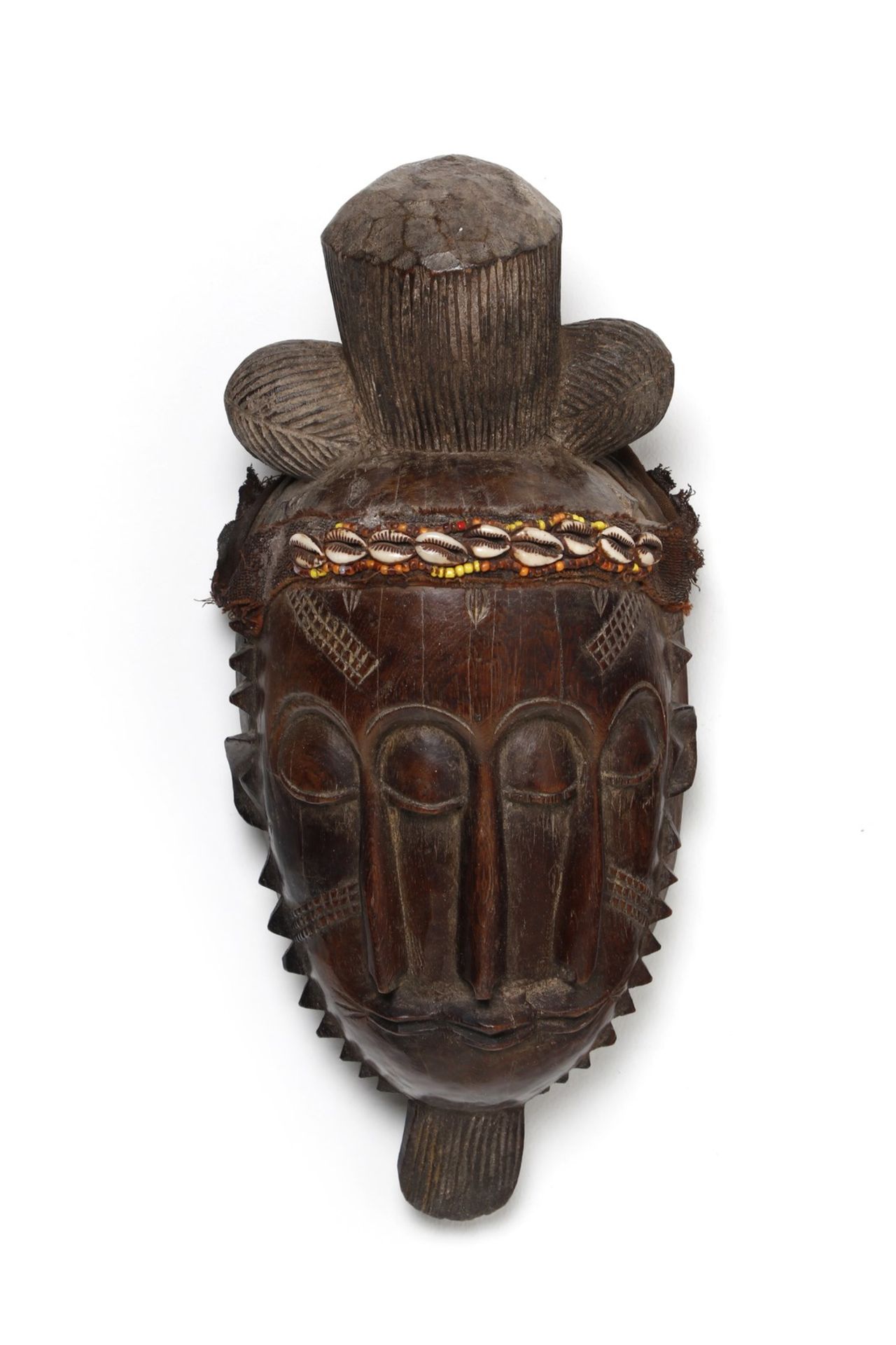 Arte africana Three-faced mask, BauleIvory Coast.