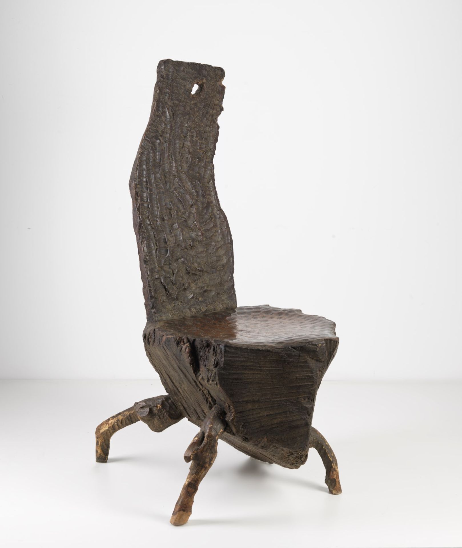Naturalia A wooden root chair Central Europe, 19th century .