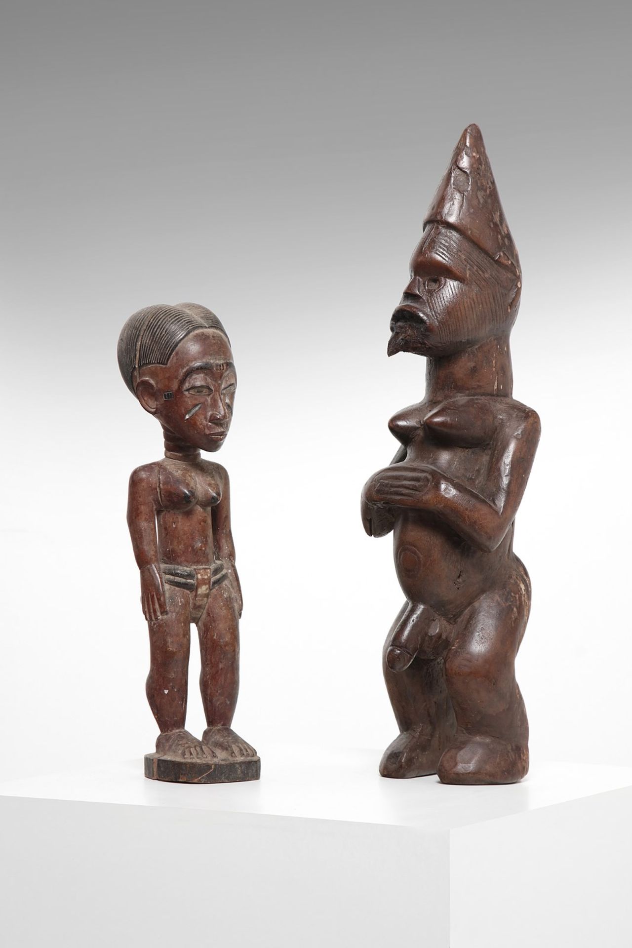 Arte africana Two African statuettesIvory Coast and Congo.