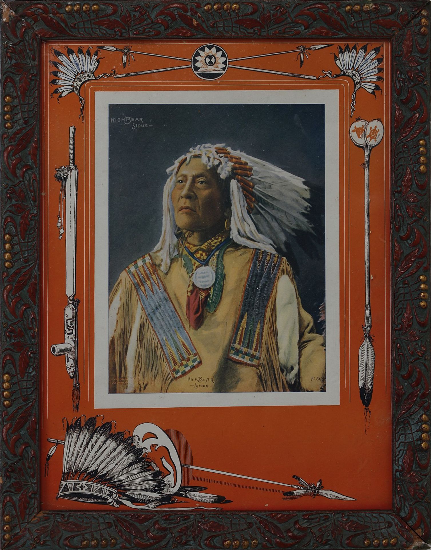 Wunderkammer Series of portraits of Indian chiefsUSA, 19th century. - Image 2 of 7
