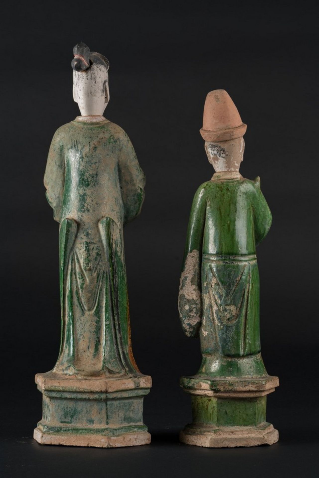 Arte Cinese Two glazed earthenware Minqi burial figures China, Ming dynasty . - Image 5 of 5