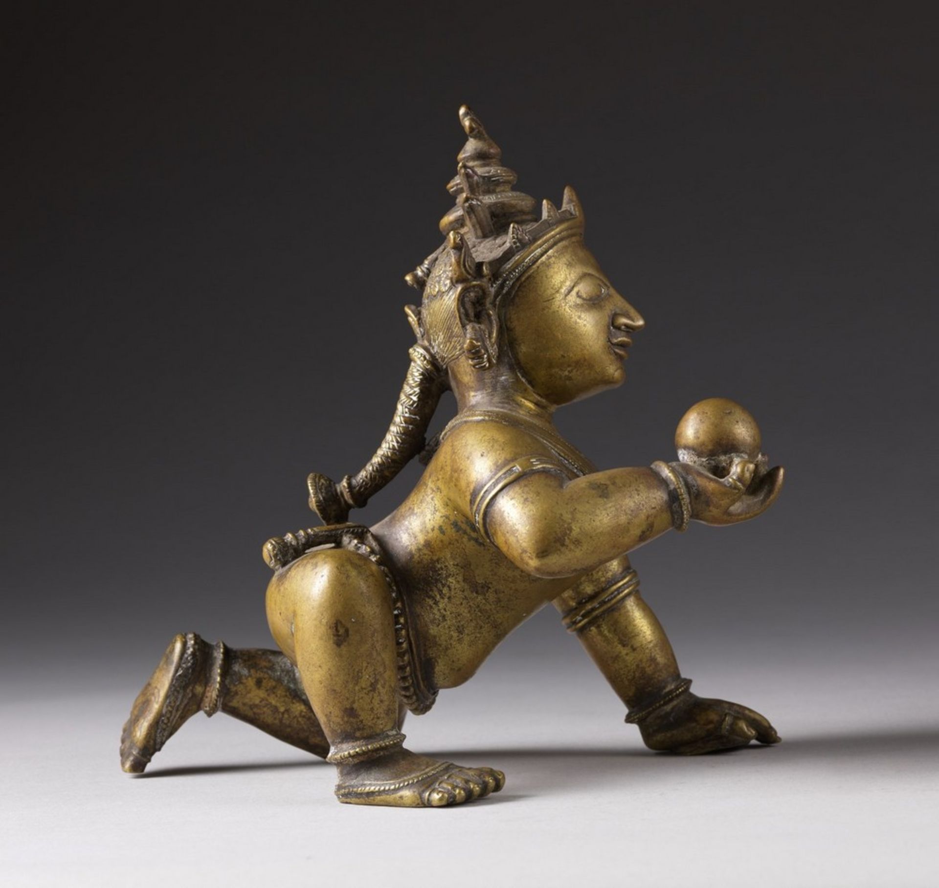 Arte Indiana A Balakrishna bronze figure India, Orissa, 16th-17th century . - Image 2 of 4