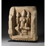 Arte Indiana A stone plaque depicting Lakshmi North-West India, 12th century .