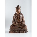 Arte Cinese A hardwood sculpture of Guanyin China, Yuan dynasty, 1279 - 1368.