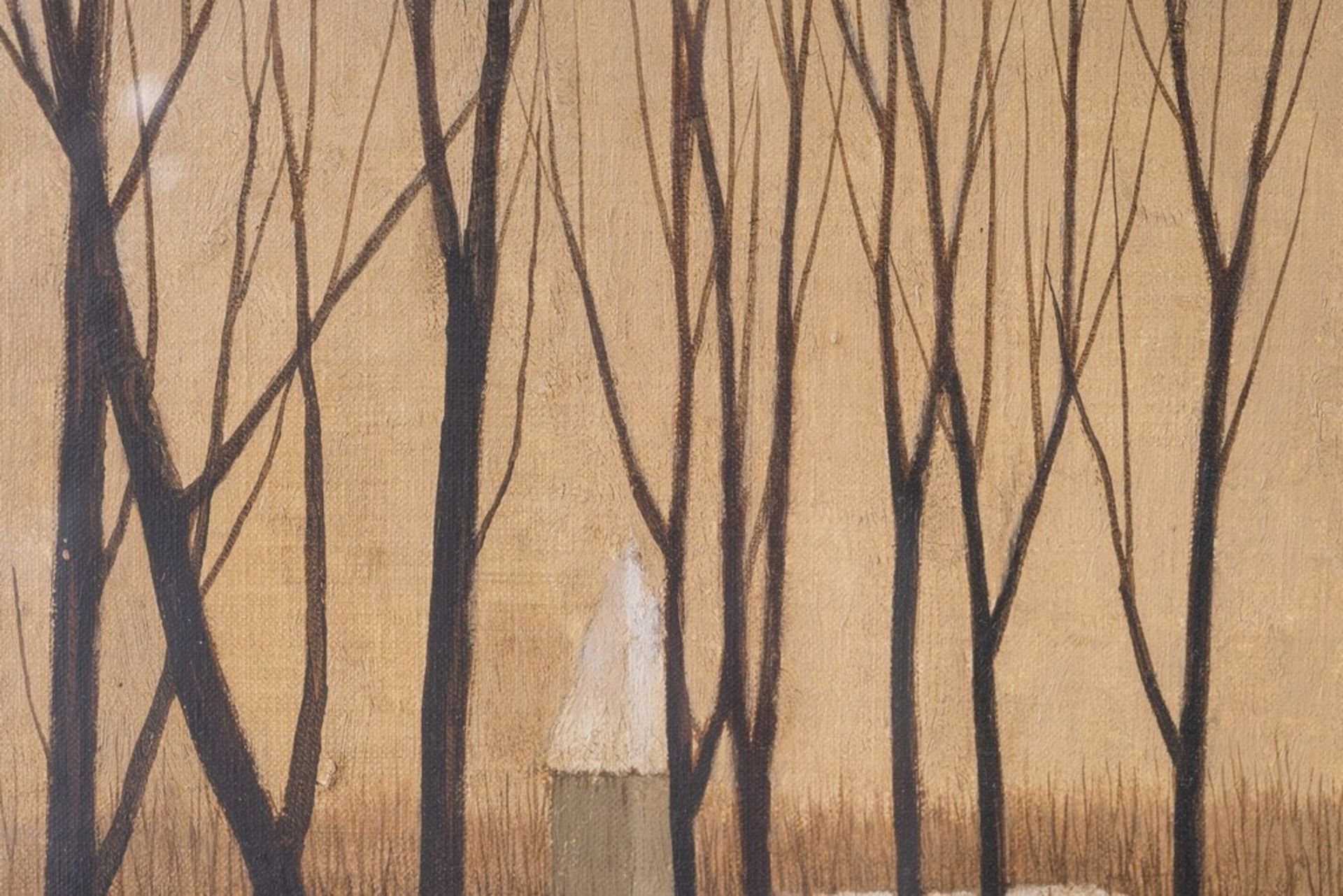 Ryonosuke Fukui Ryonosuke Fukui (1924-1986)Snowy landscape with bare trees Japan, mid 20th century O - Image 3 of 4