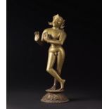 Arte Indiana A bronze figure of Krishna VenugopalaIndia, Orissa, 16th-17th century .