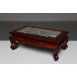 Arte Cinese A hard wood and granite small table China, Qing dynasty, 18th century .