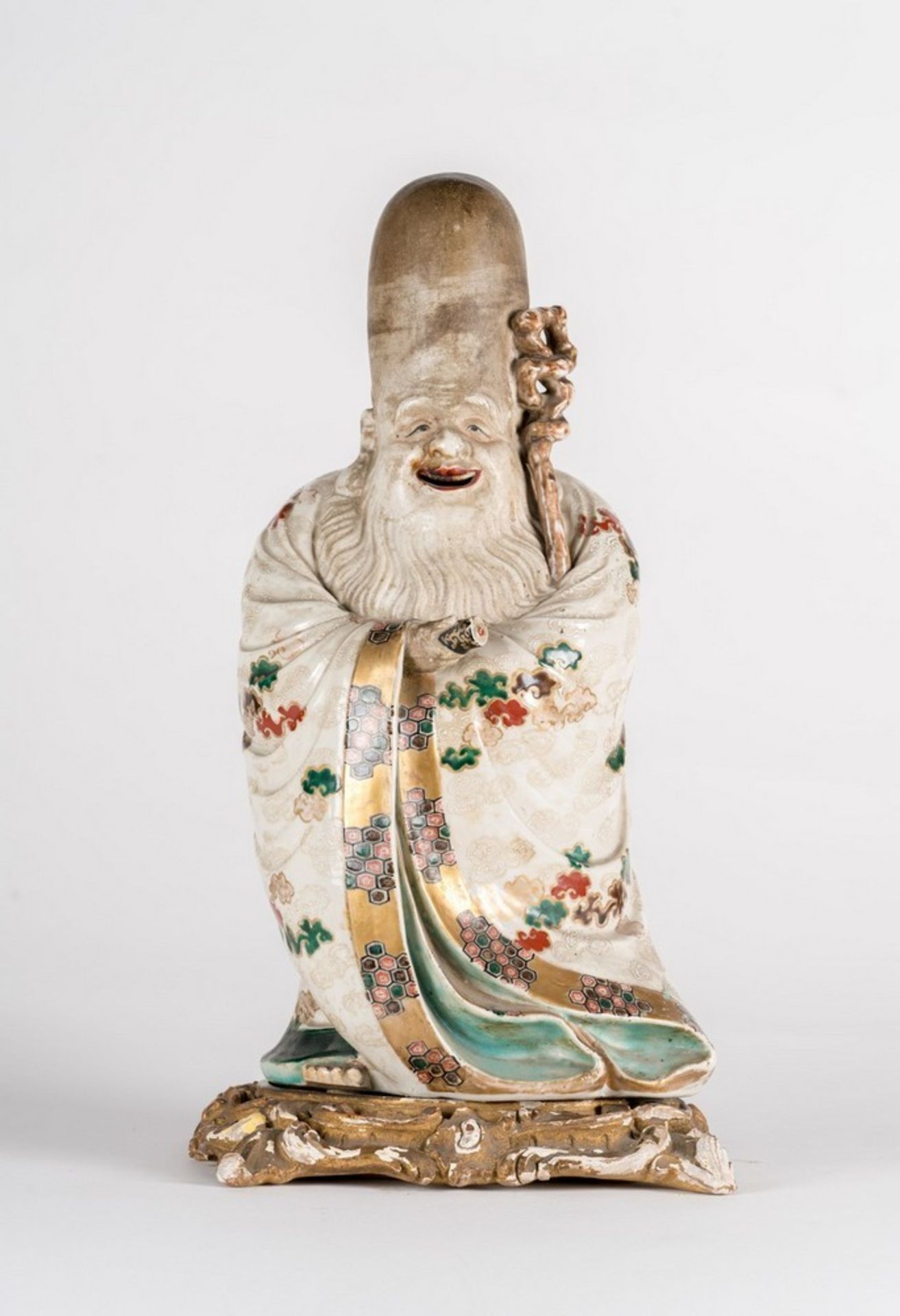 ARTE GIAPPONESE A ko-kutani porcelain figure of FukurukujioJapan, 18th century .