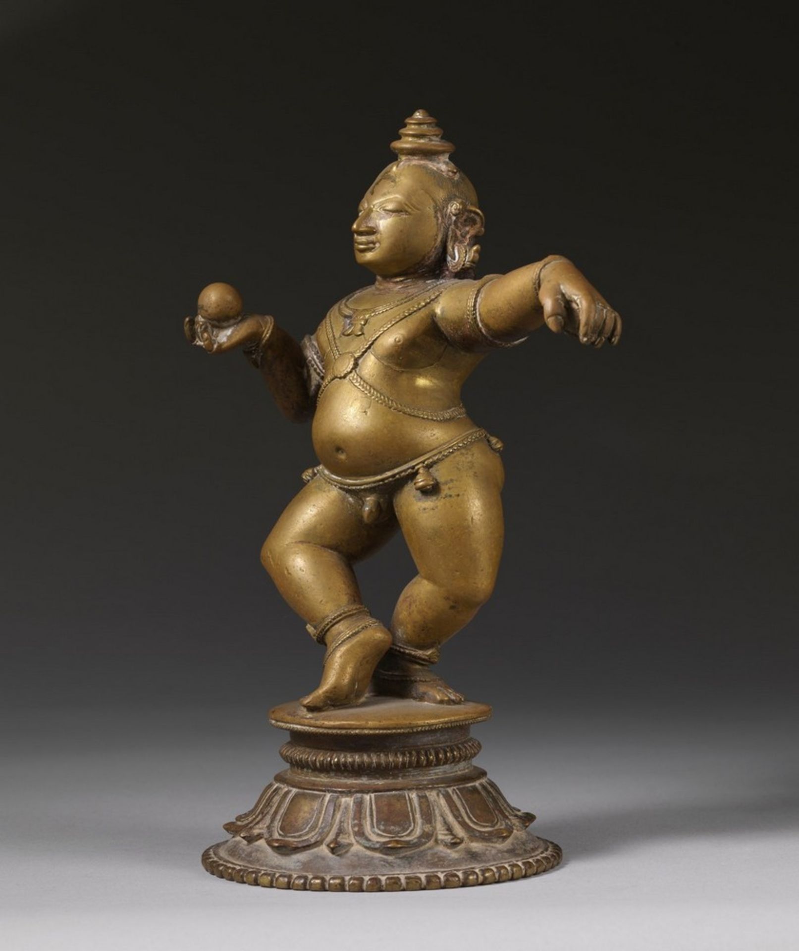 Arte Indiana A bronze figure of Balakrishna India, Orissa, 16th-17th century . - Image 3 of 3