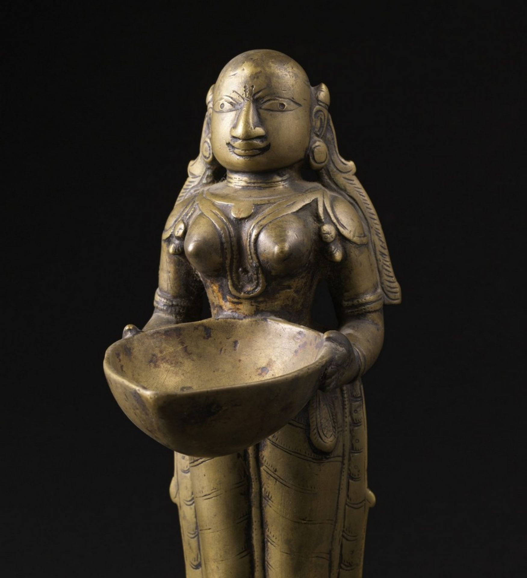 Arte Indiana A bronze oil lamp India, 19th century . - Image 5 of 5