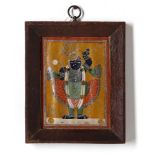 Arte Indiana Miniature painting depicting Krishna Shrinathji Northern India, Rajasthan, Nathdwara,