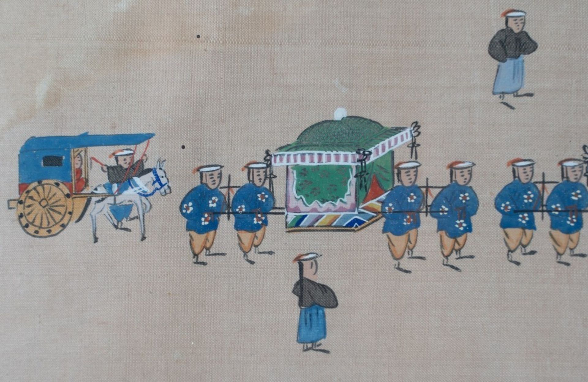 . A pair of paintings on silk depicting royal parades Korea, 19th century . - Image 6 of 6