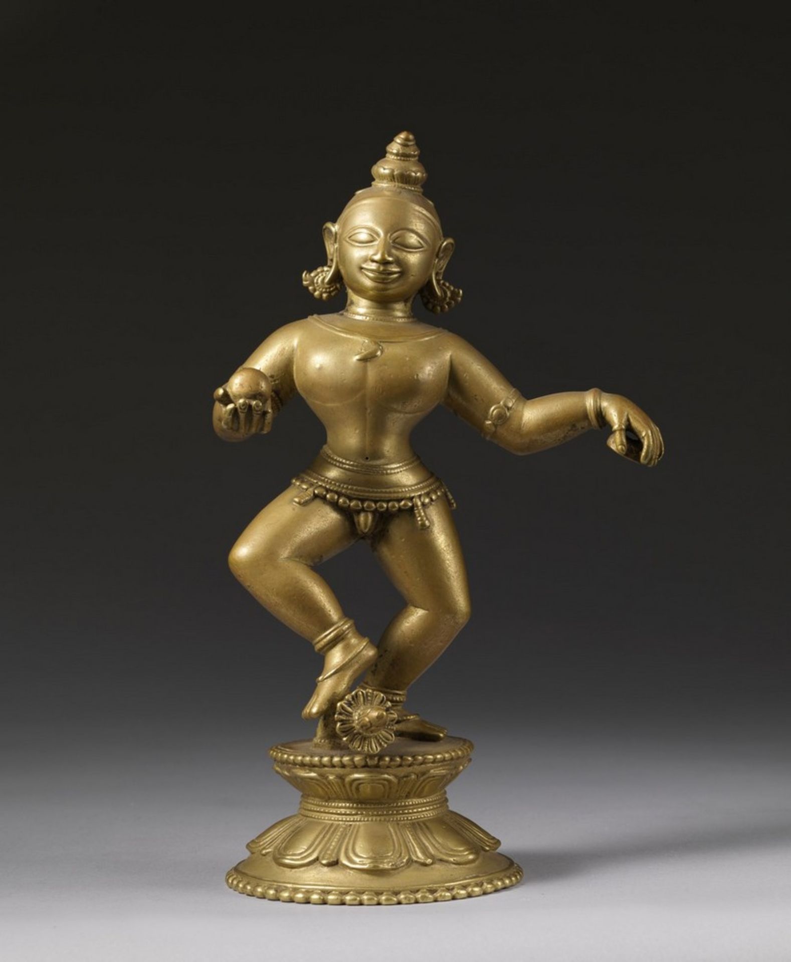 Arte Indiana A bronze figure of Balakrishna India, Orissa, 16th-17th century .