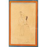 Arte Indiana Drawing on paper depicting a coupleIndia, late 19th century .