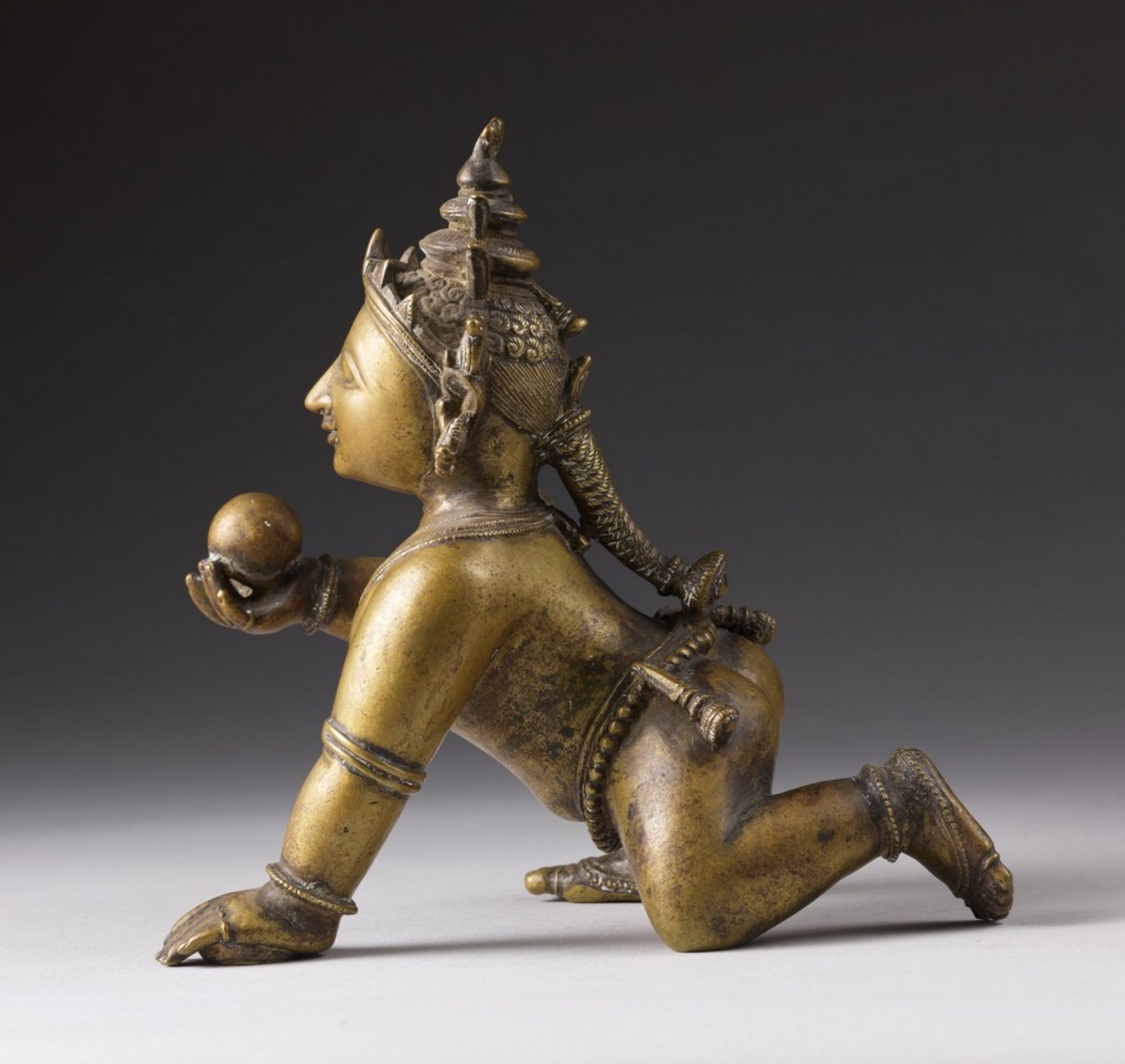 Arte Indiana A Balakrishna bronze figure India, Orissa, 16th-17th century . - Image 3 of 4