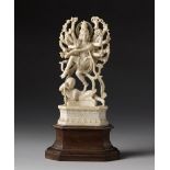 Arte Indiana A Company style ivory carving depicting Shiva Nataraja India, early 20th century .