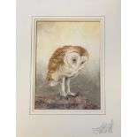 ***WITHDRAWN***Archibald Thorburn (1860-1935), an owl, watercolour, signed, 36 x 26 cm,