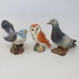 A Beswick barn owl, 1046A, a pigeon, 1383A, and a cuckoo, 2315 (3)