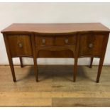 A mahogany serpentine front sideboard, 153 cm wide