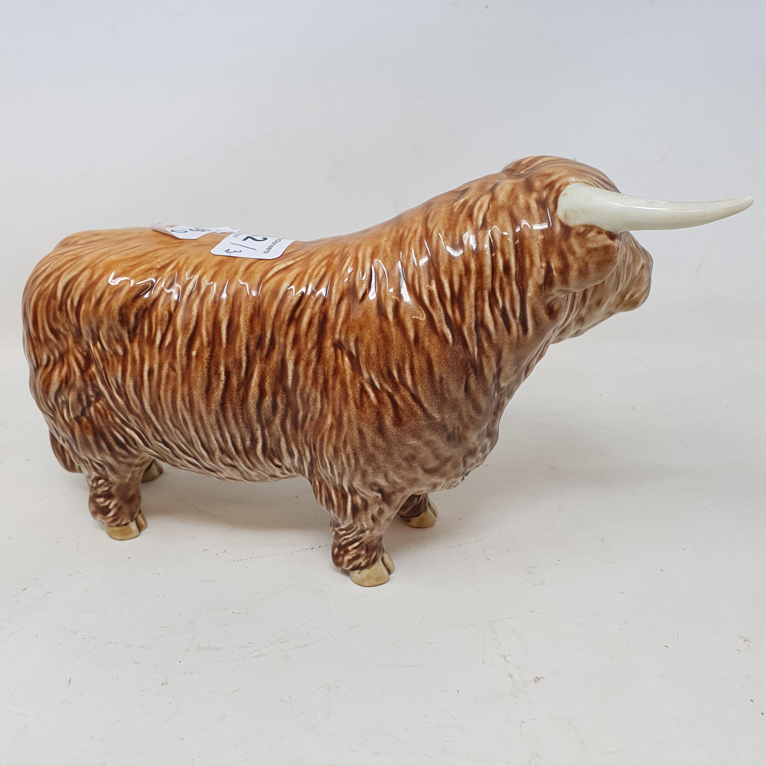 A Beswick Highland bull, 2008, a Highland cow, 1740, and a Highland calf, 1827D (3) - Image 10 of 10