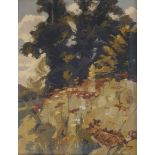 James Fry (1911-1985), Purbeck Landscape, oil on board, initialed, signed and inscribed verso, 44.