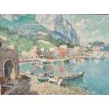 Giuseppe Salvati (1900-1968), Capri, oil on canvas, signed and inscribed, 60 x 80 cm