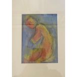 Marie Laywine (1986) study of a female nude, mixed media, signed verso and dated '93, 14 x 10 cm, an