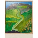 Betty Dunford, Hills above Corfe, oil on board, signed, 30.5 x 25 cm, and six others by the same (7)