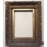 A 19th century gilt gesso picture frame, the slip mount inscribed Francis Grant 1822, some loss,