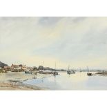 Ronald Crampton (1905-1985), coastal scene, watercolour, 23 x 48 cm