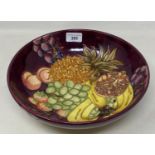 A Moorcroft Collectors' Club pottery bowl, decorated bananas and other fruit, 26.5 cm diameter