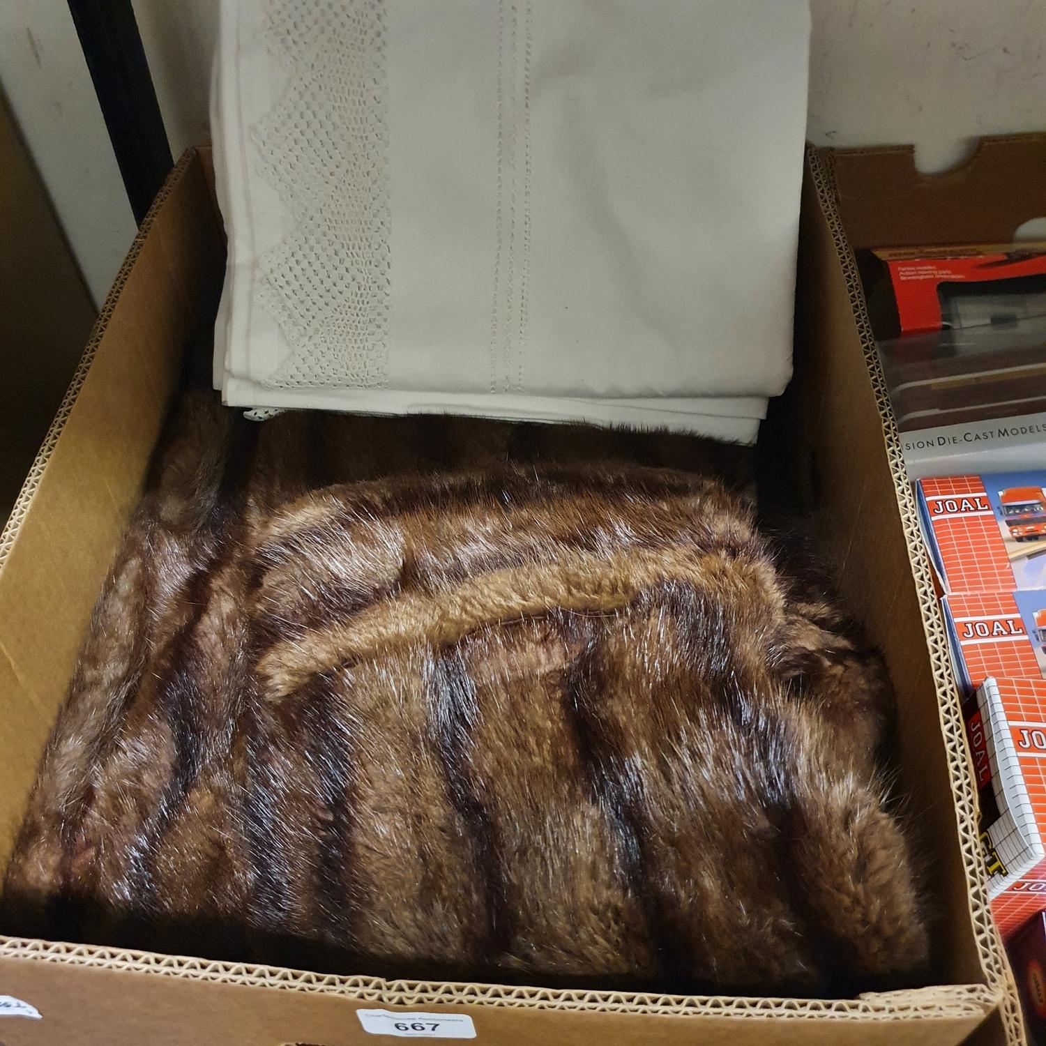 A fur jacket, a sheepskin coat, and other items (box) - Image 2 of 3