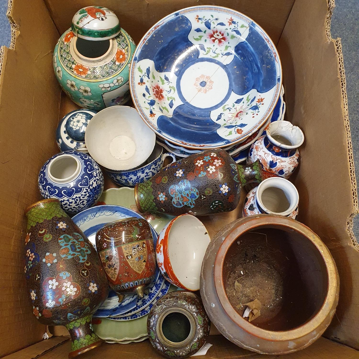 Assorted Japanese ceramics, and other items (box) - Image 3 of 3