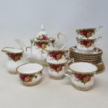 A Royal Albert Old Country Rose part tea service, other ceramics and items (box)