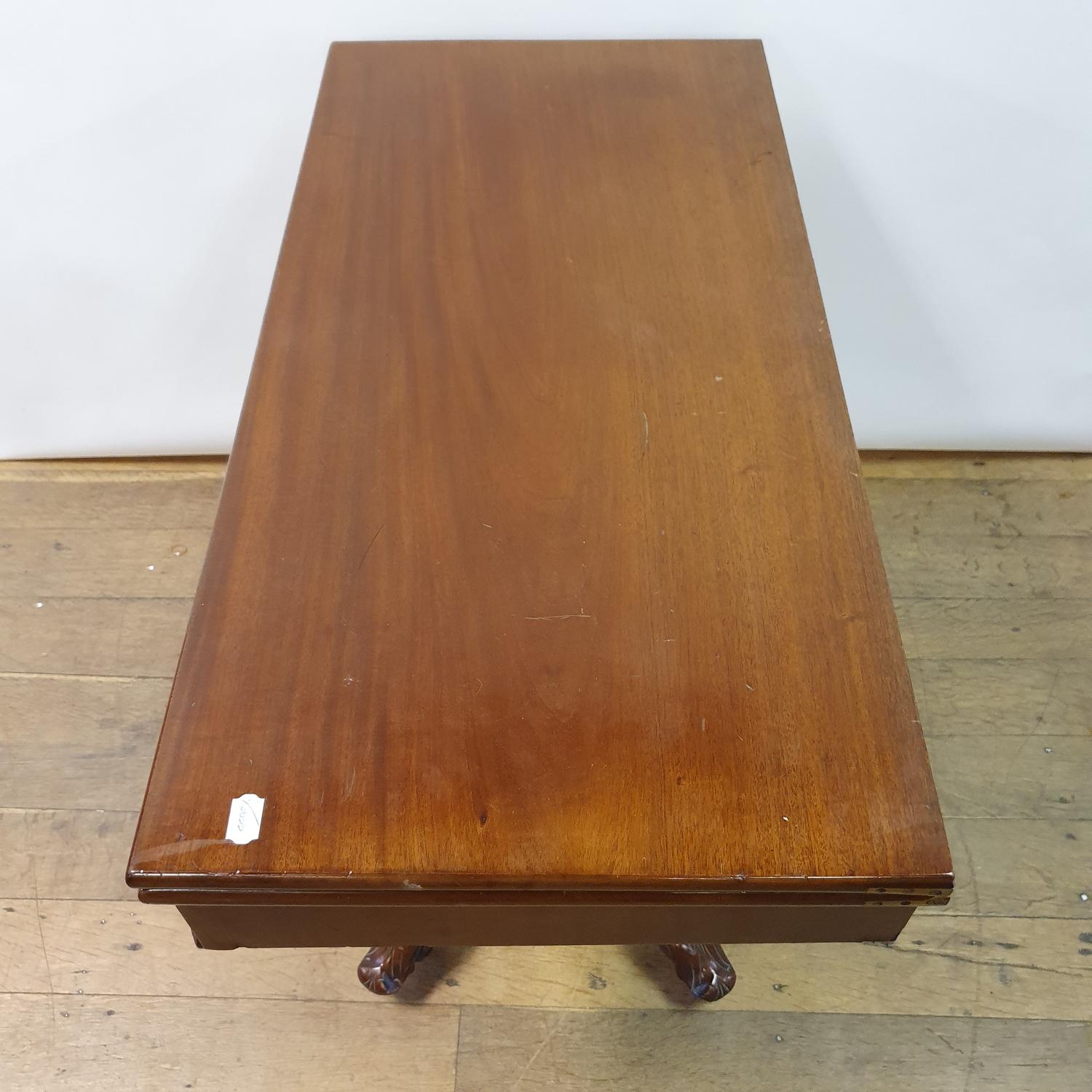 A Victorian mahogany tea table, on a turned column and four downswept legs, 96 cm wide, two - Image 2 of 6