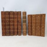 Ward (Thomas Humphry) The English Poets, 4 vols, 1899, half calf: Smollett (T) The History of
