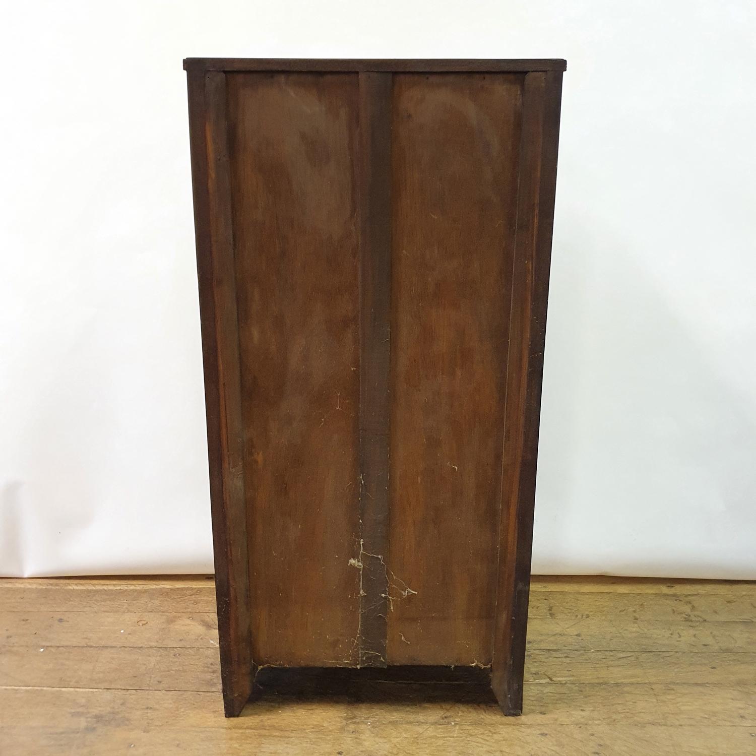 A 19th century rosewood and marquetry inlaid music cabinet, 54 cm wide - Image 8 of 11