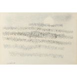 Liam Hanley (1933-2019), abstract musical notes, signed and dated 12.12.68, pen and ink, 40 x 60 cm