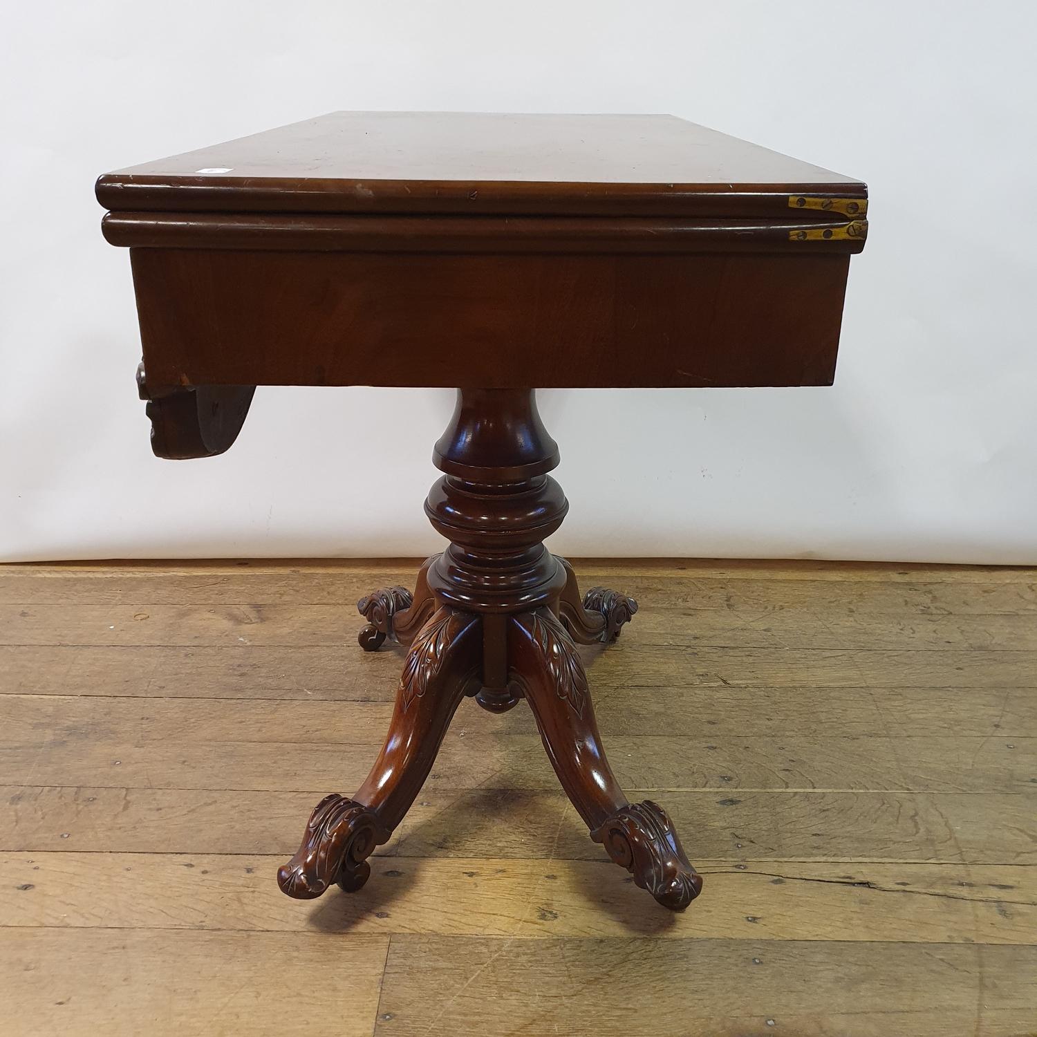 A Victorian mahogany tea table, on a turned column and four downswept legs, 96 cm wide, two - Image 4 of 6