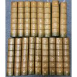 Stevenson (Robert Louis) Works of, 15 vols, half calf, two water damaged, spines faded (17)