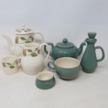 An extensive Denby dinner service, and a Wedgwood New Forest pattern coffee set (3 boxes)